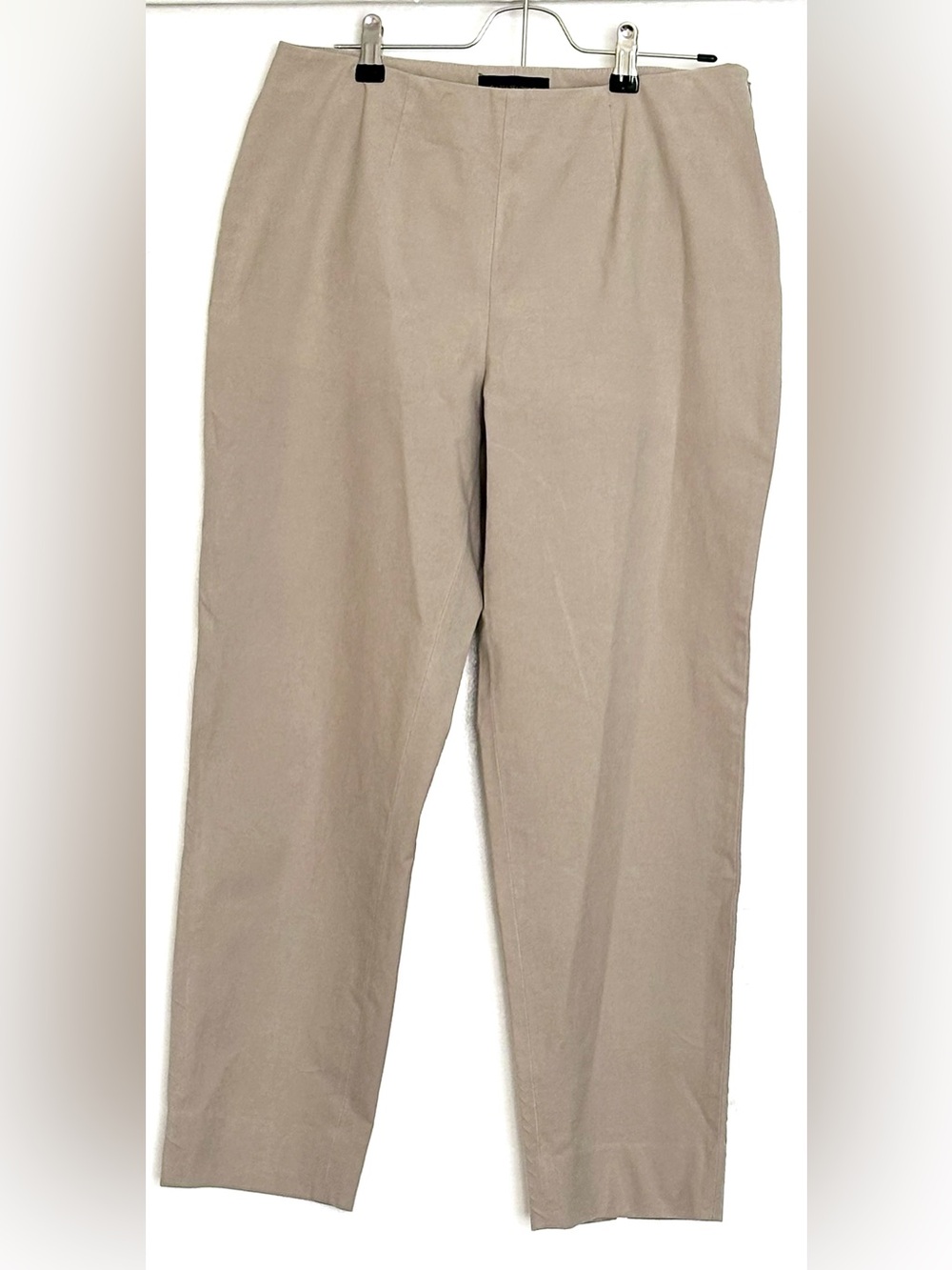 Piazza Sempione Audrey Stretch-Cotton Pants Beige IT 48 US 14